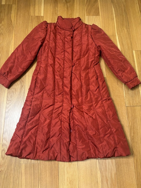 Montgomery Ward Jackets & Blazers - Vintage Red Quilted Coat Long Puffer 90s Women’s Winter Jacket